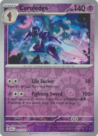 Paldean Fates Ceruledge #40/91 reverse holo